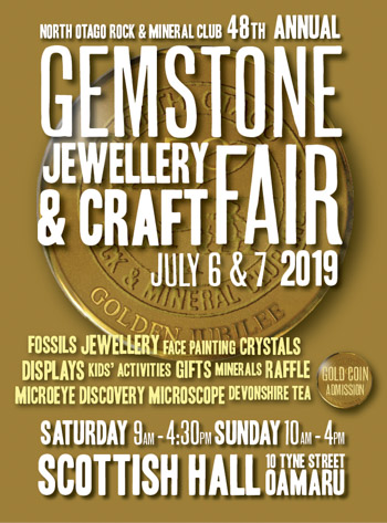 North Otago Rock and Mineral Club - Gemstone, Jewellery and Craft Fair 2019